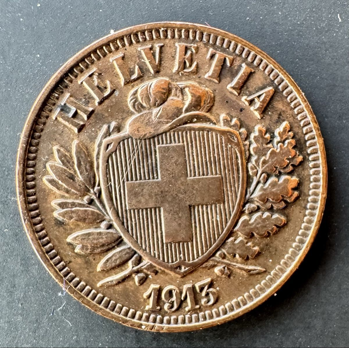 Toutes les monnaies: 2 Rappen 1913 – D'occasion à Meilen par coins4sale