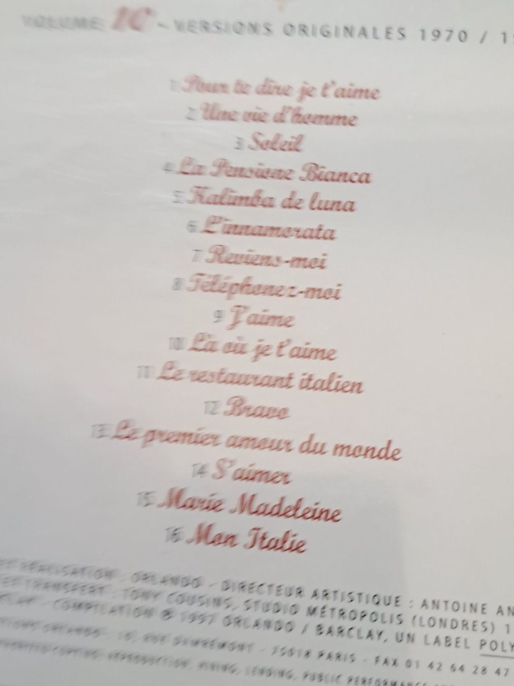 CD: Cd Dalida - Pour te dire je t'aime  – Usato da Pully venduto da bro_n52j 2