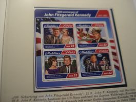 Malediven Block John F. Fitzgerald **, 100. Geburtstag 2017