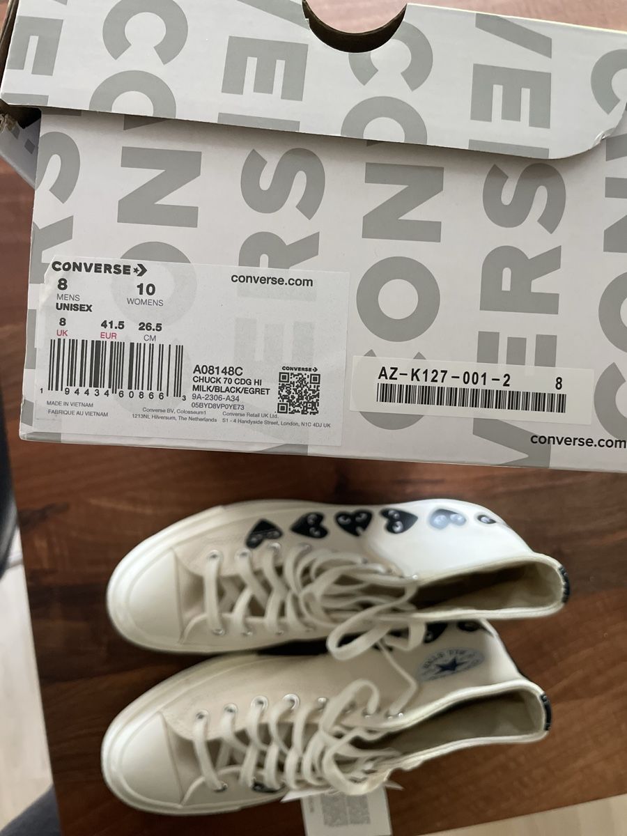 Comme Des Garcons Scarpe da uomo: COMME DES GARCONS PLAY SNEAKERS CDG PLAY CONVERSE – Nuovo e nell'imballaggio originale da Fulenbach venduto da gabriele2310 3