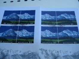 Z-Druck Berneralpen, FDC Streifen + 4erblock, 3 Be