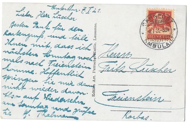 Cartoline postali: Winterthur Bahnhofplatz mit Trams – Usato da Olten venduto da clotaldi 1