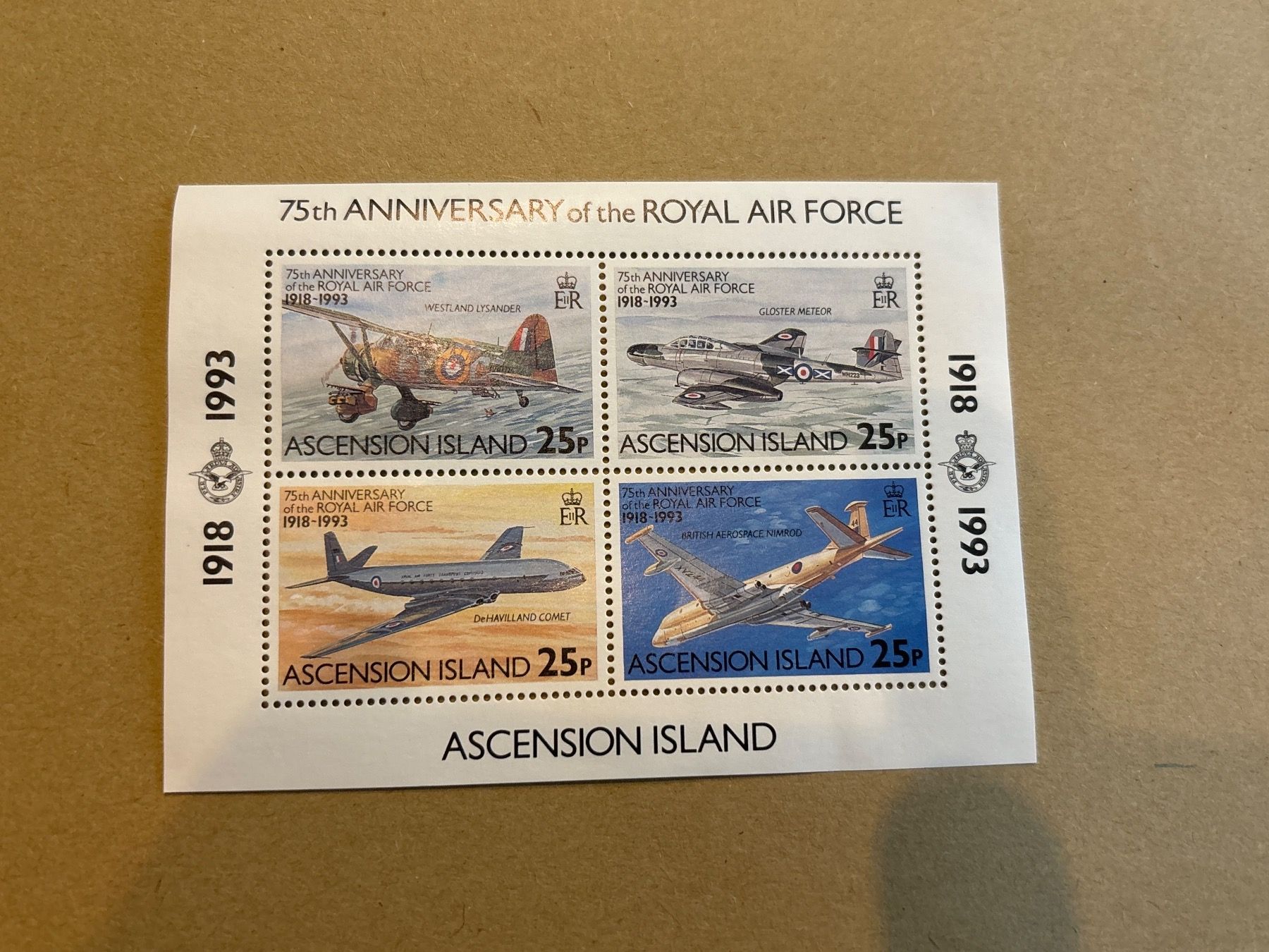 Alle Briefmarken: Royal Air Force 75th Jubiläum Briefmarken – Neu und originalverpackt aus Zürich von engebrunau