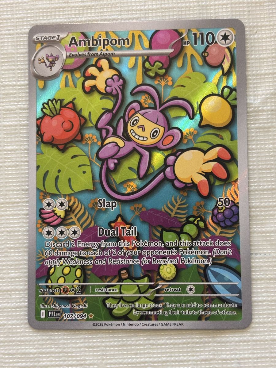 Pokémon Carte collezionabili: Carte Pokémon AMBIPOM Pfl 107 – Nuovo (secondo la descrizione) da lausanne venduto da helderj