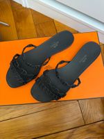 Hermes Sandalen Damen schwarz Grösse 39 guter Zustand