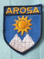 Vintage Badge Wappen AROSA ST. GALLER STICKEREI