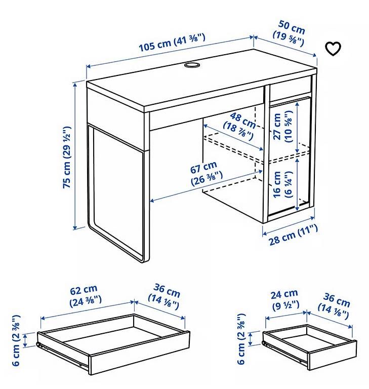 Ikea Scrivanie: Pult Micke von Ikea – Usato da Bubikon venduto da FBO1973 2