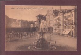 Saluto da LUGANO - Fontana Bossi - Tram - 1913