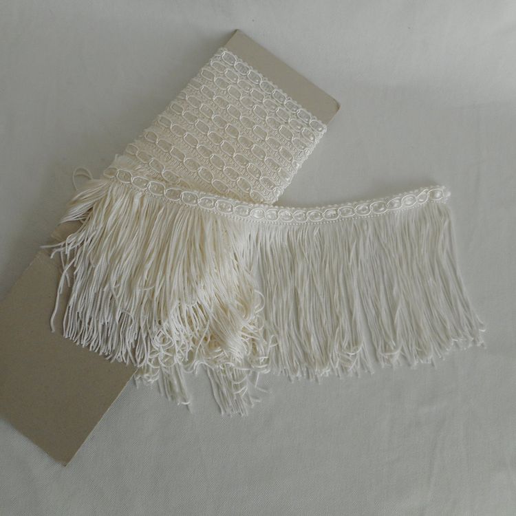 Hinleise Fransenborte Mit Quasten - 2 Meter Polyester | Dekorative Bordüre Für Vorhänge & Näharbeiten