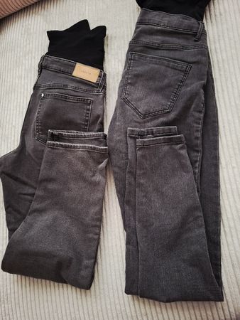 2 graue Umstands-Jeans Grösse S