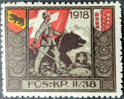 Soldatenmarke 1.WK, Füsilier Kp II/38, weiss, Wi 3.Div 121