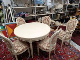 Esszimmer-Set, Tisch mit 5 Stühlen, Vintage Look, Top! (57)