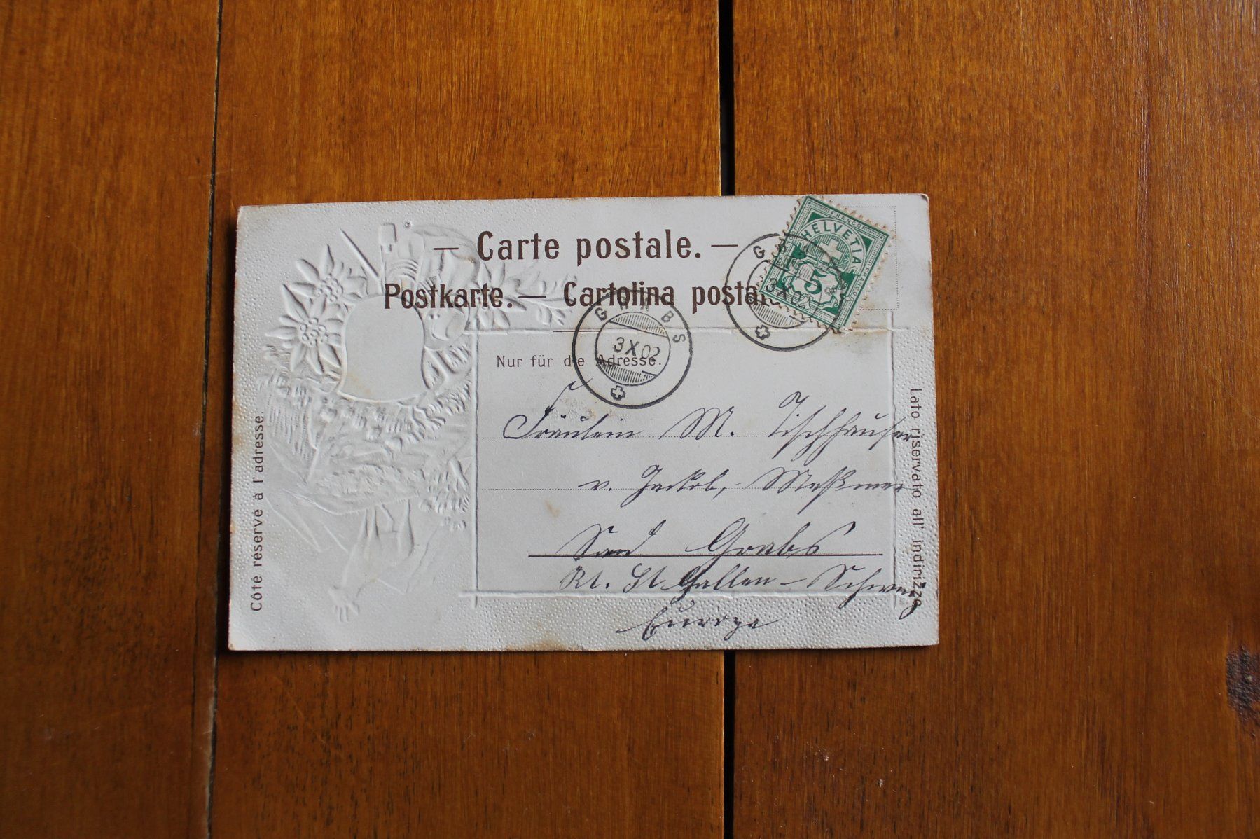 Cartoline postali: Passepartout-AK, Gemse, Grabs – Usato da Oftringen venduto da kambodo 2