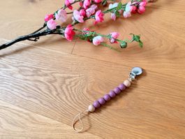 Holz-Nuggikette mit Clip Frühling Baby Zubehör Neu