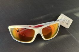 Sonnenbrille Polaroid weiss mit roten Akzenten