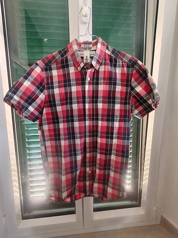 Camicie: Camicia a quadri rossa e blu, taglia M – Usato da Seseglio venduto da orla91 1