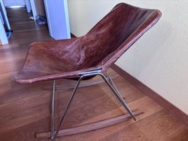 Fauteuil Butterfly / papillon en cuir véritable – Maisons du