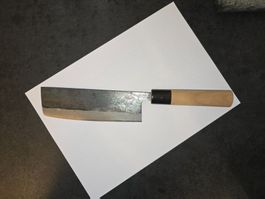 Japanisches Nakiri Karbonstahl 17cm Klinge, Messer