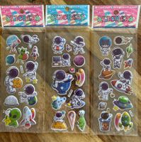 3x Sticker Astronauten / Weltraum