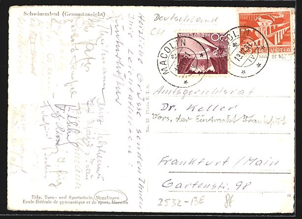Cartoline postali: Magglingen, Schwimmbad und Anlagen der T – Usato da Berlin venduto da bartko-reher 1