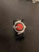 Oakley crush 2.0 analog watch red dial black band used