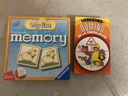Memory und Domino Kinderspiele für 2-6 Jährige
