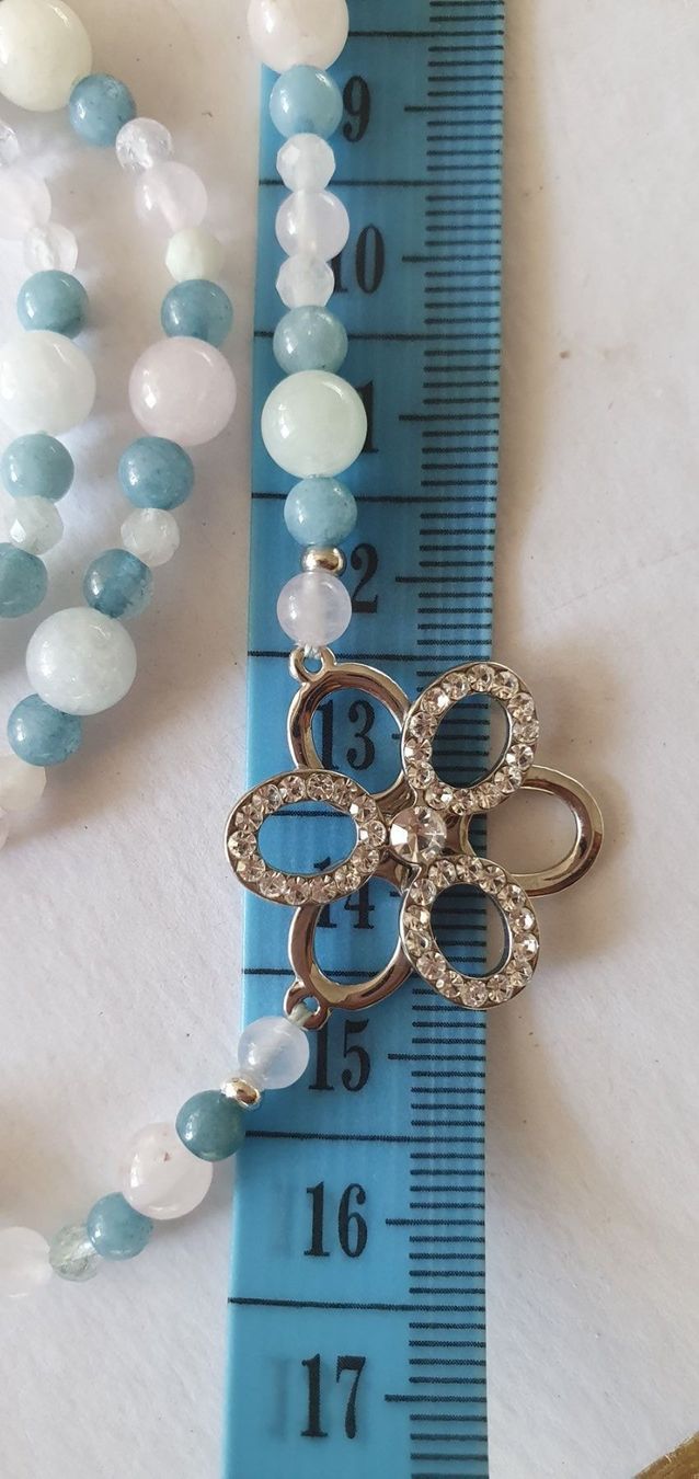 Catenine: Quarz und Morganit mit Blau Chalcedony – Nuovo (secondo la descrizione) da Benglen venduto da Meercat3 9