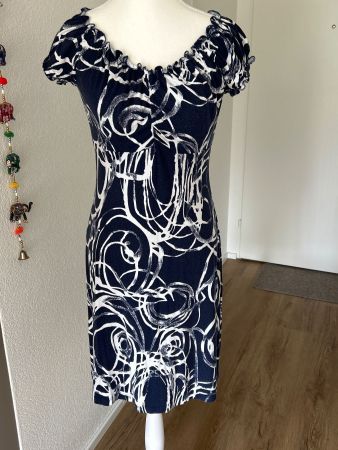 Kleid dunkelblau mit Muster von Class International fe Gr.38