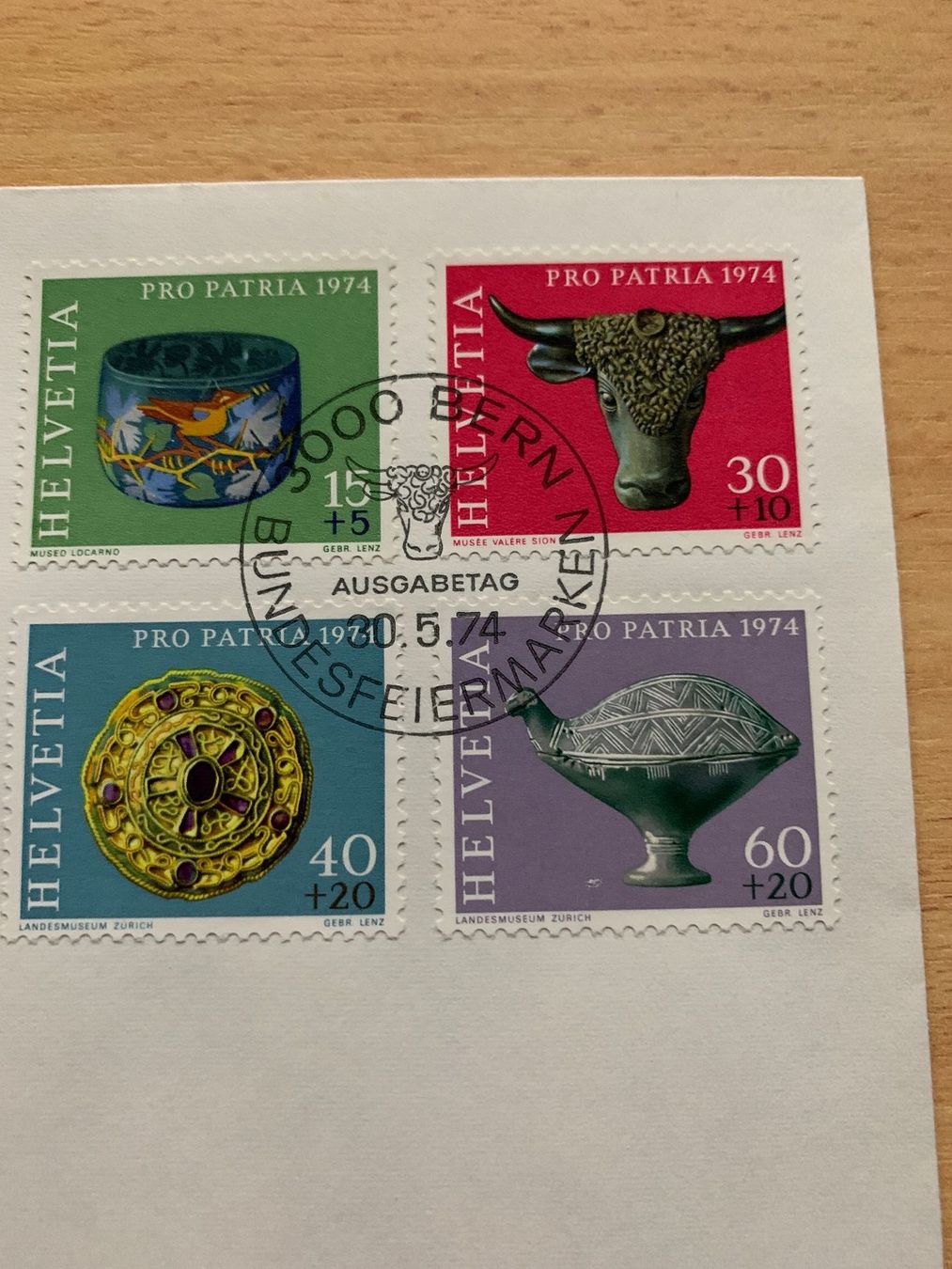 Tutti i francobolli: CH Briefmarken 1974 Bundesfeier Pro Patria – Usato da Ibach venduto da lisch3 1