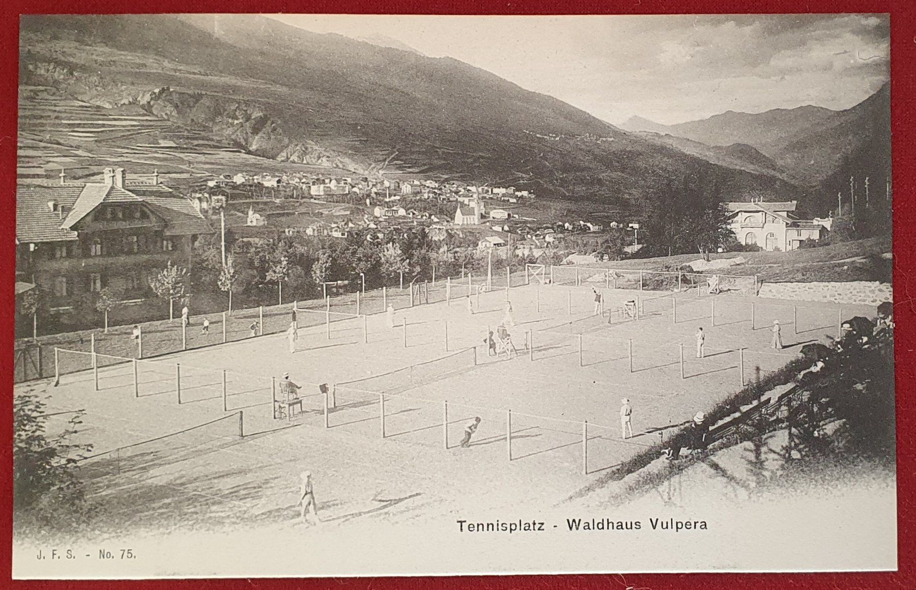 Cartoline postali: Waldhaus Vulpera  - Tennisplatz – Usato da Kreuzlingen venduto da Rschweiz1