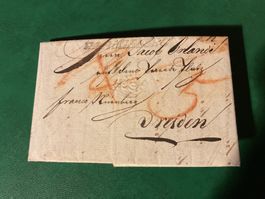1806 Faltbrief mit Inhalt von Augsburg Stabstempel - Dresden