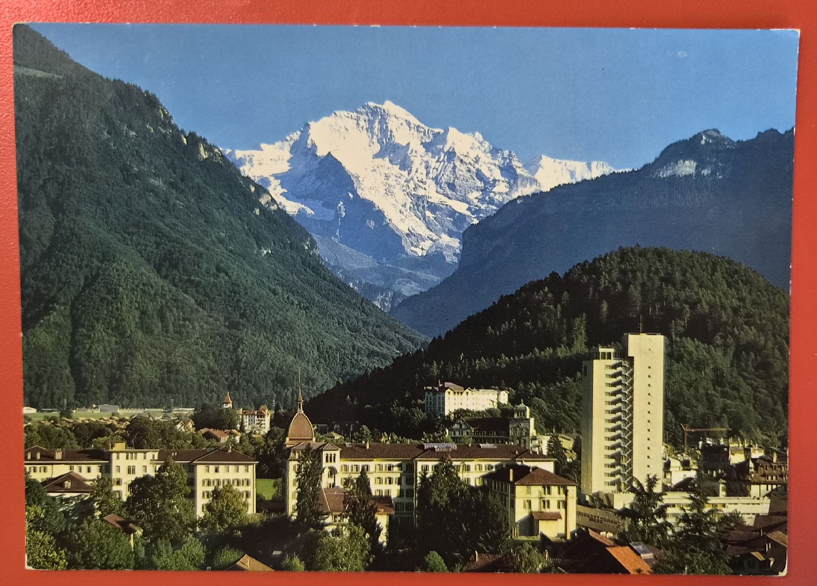 Ansichtskarten: Interlaken mit Jungfrau 1988 – Gebraucht aus Melchnau von Arthurius