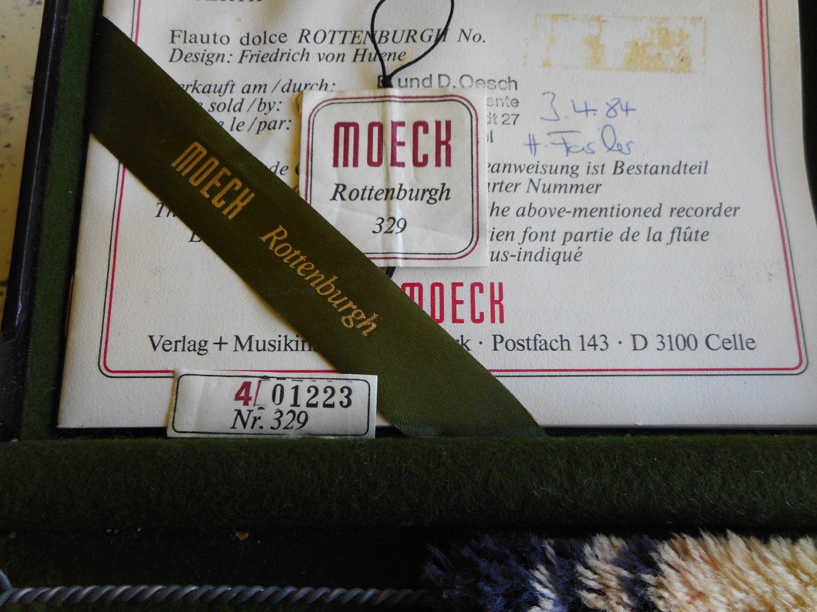 Strumenti musicali: Blockflöte Moeck Rottenburgh 329 – Usato da Volketswil venduto da schnecke48 1