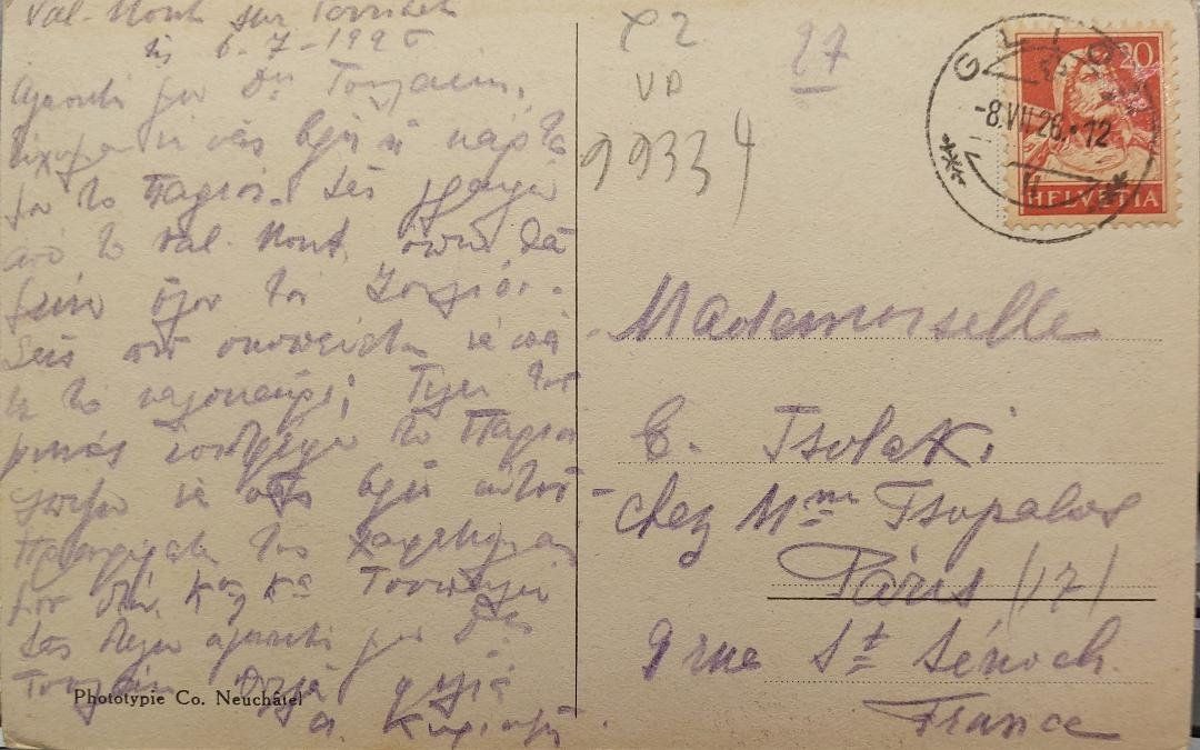 Cartes postales: VAL-MONT s/TERRITET - 1926 – D'occasion à Delémont par Domdom1 1