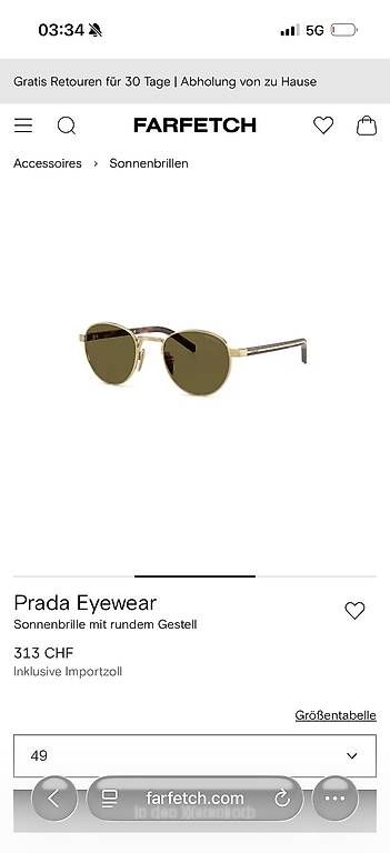 Prada Occhiali & Lenti: NEU! Prada Sonnenbrille PR B52S 5AK09Z – Nuovo (secondo la descrizione) da Zürich venduto da tgbpk