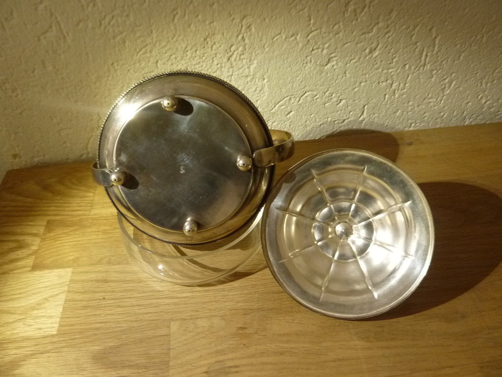 Schalen: Glasschale Silberträger und Silberdeckel Durchmesser 11cm – Gebraucht aus Hochfelden von swissice 3