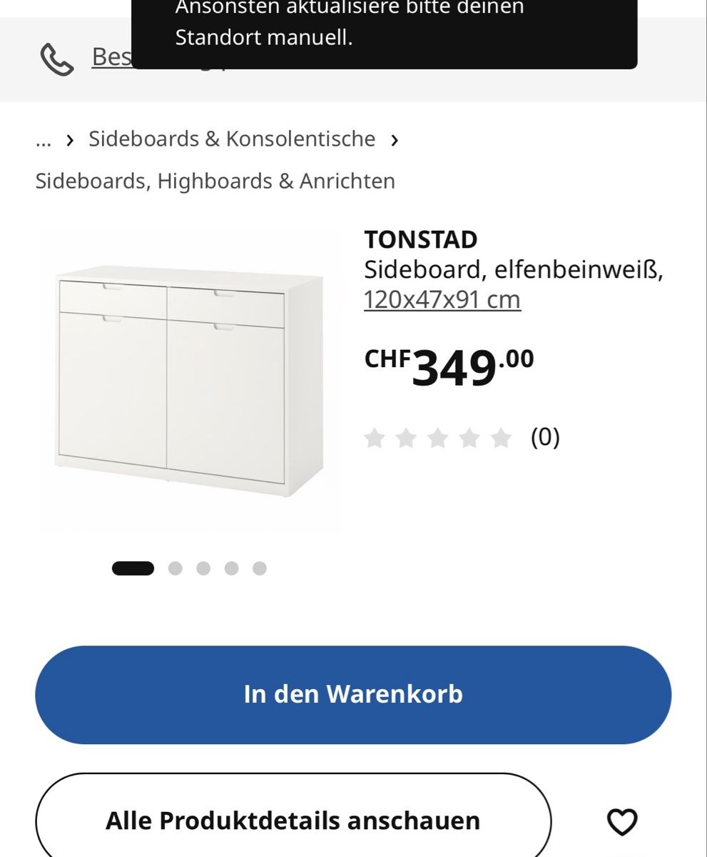Ikea Kommoden: Sideboard TONSTAD Elfenbeinweiss  – Gebraucht aus Bern von lea_rq9l 1