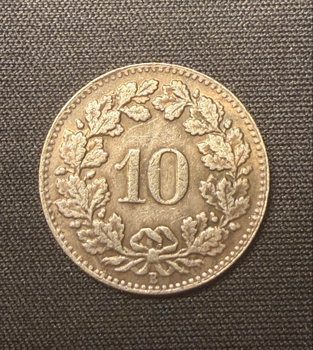 Alle Münzen: Schweizer 10 Rappen 1896 – Gebraucht aus Biel/Bienne von MAZALITO
