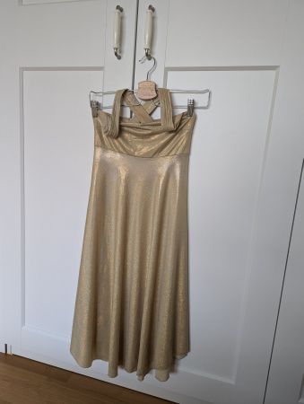 Goldenes Tanzkleid Gr XS/34
