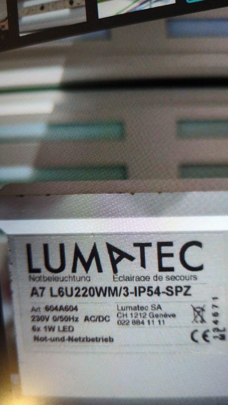 Lumatek Lampade: Lumatec Notausgangsleucht Led – Usato da Schaffhausen venduto da max_c62l 2