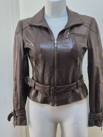 Braune Lederjacke Gr. 38/M - ideal für den Übergang