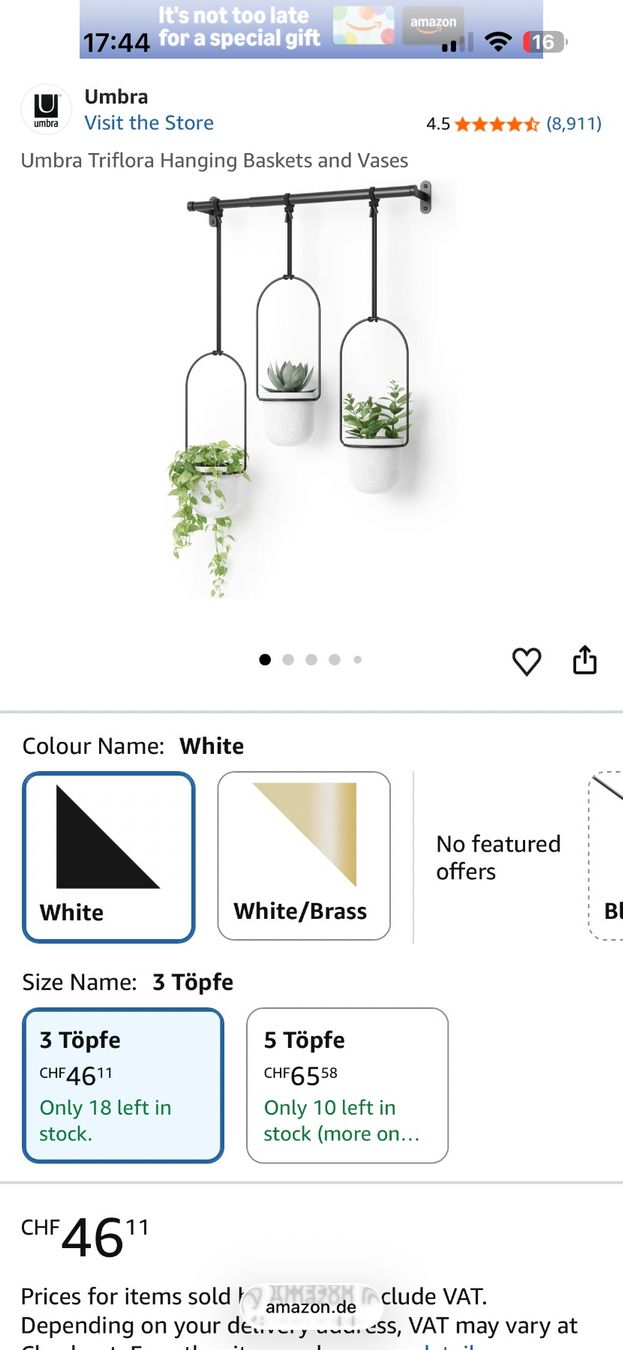 Tutte le decorazioni: UMBRA TRIFLORA 3 – Nuovo (secondo la descrizione) da St-Légier-Chiésaz venduto da EvaVDRiviera
