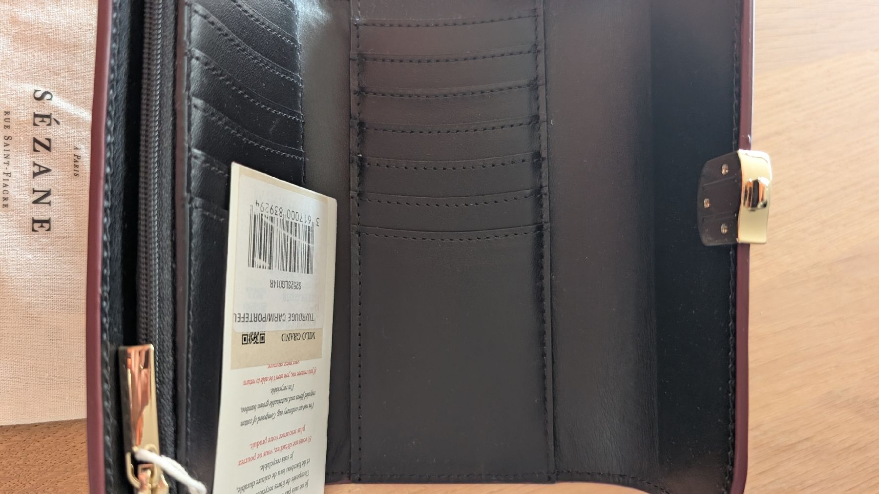Sezane Portamonete: portefeuille Milo Carmin neu – Nuovo e nell'imballaggio originale da Biberstein venduto da ameliecimador 1
