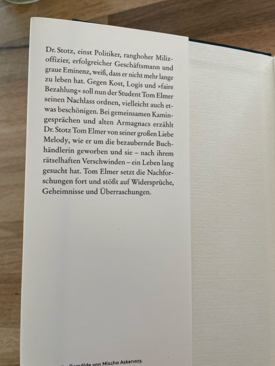 Libri: Martin Suter - Melody – Usato da Erlinsbach venduto da Clodot 1