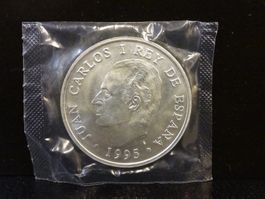 2000 PTAS PESETAS 1995 JUAN CARLOS SILBER SILBERMÜNZE