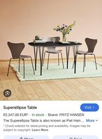 Fritz Hansen Piet Hein Superellipse table 