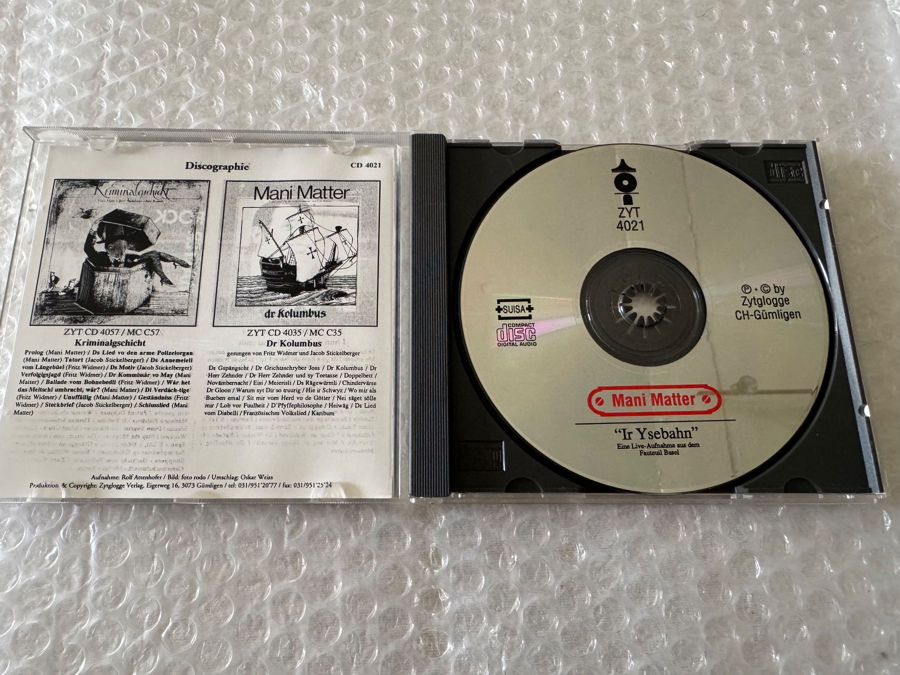 CD: Mani Matter - Ir Ysebahn – Nuovo (secondo la descrizione) da Duggingen venduto da Kisha010 1