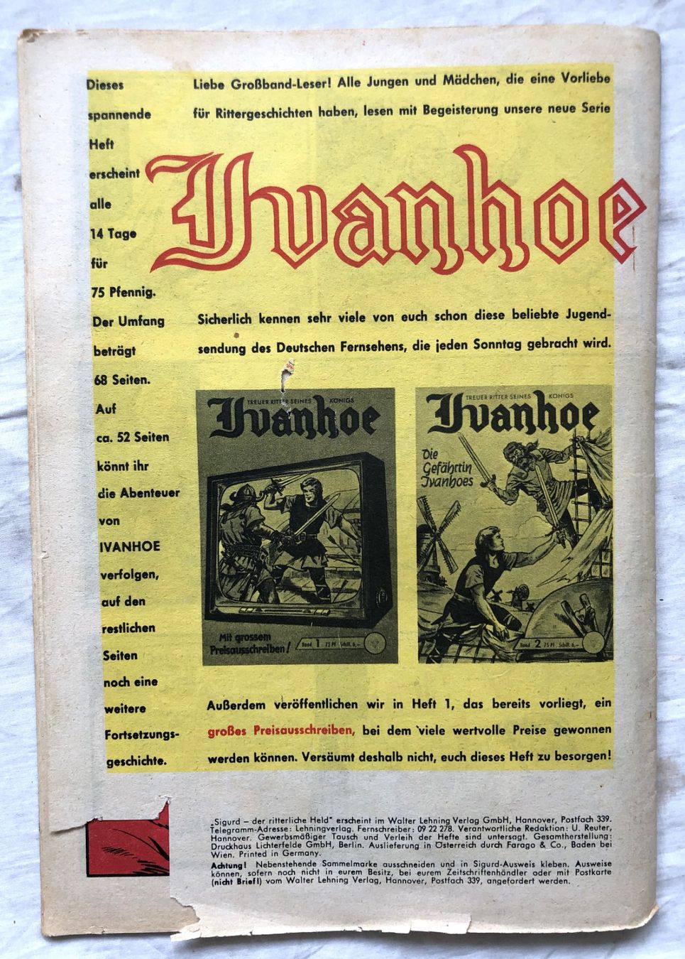 Comics: SIGURD - DER RITTERLICHE HELD - Band 102 – Gebraucht aus Schaffhausen von durruti 4
