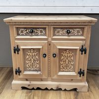 Original Arven Kommode mit kunstvollen Intarsien, wie NEU!