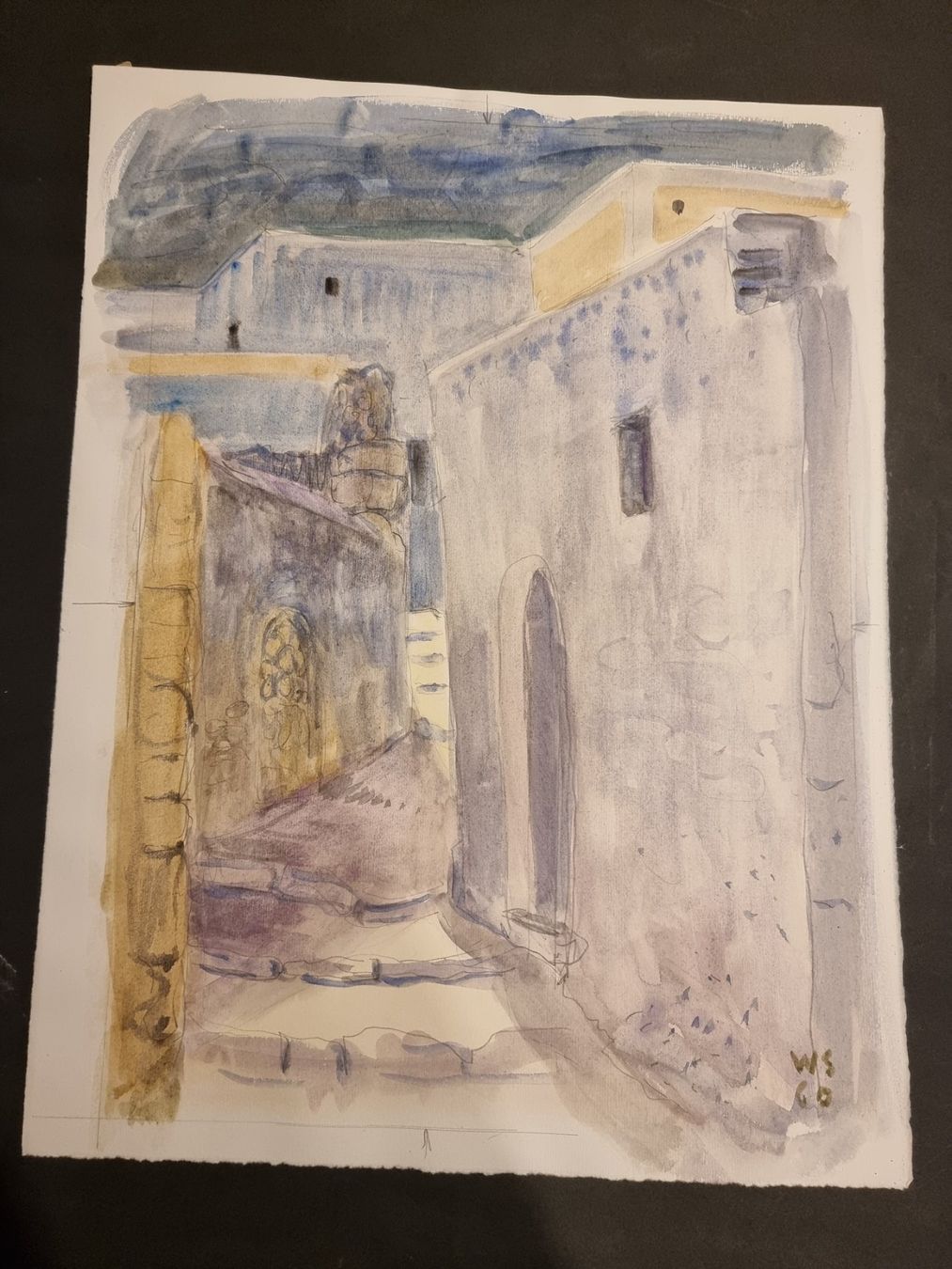 Dipinti: WALTER SAUTTER AQUARELL  MNOGRAMMIERT – Usato da Gersau venduto da grafik-kunst 3